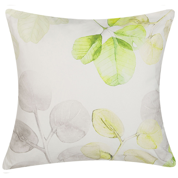 Dekokissen 2er Set PEPEROMIA Baumwolle 45 x 45 cm Weiß Pflanzenmuster