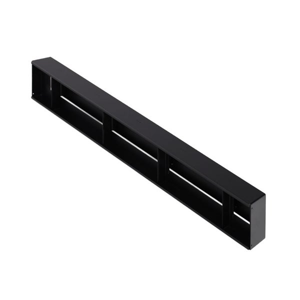 Langes schmales Regal aus Metall zur Wandmontage für eine moderne Inneneinrichtung.