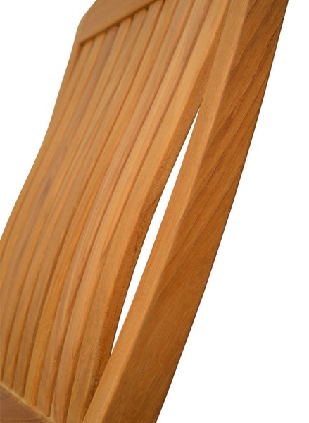 Teak Sitzgruppe 4 Klappstühle und 1 Klapptisch 120 x 70 cm premium Set