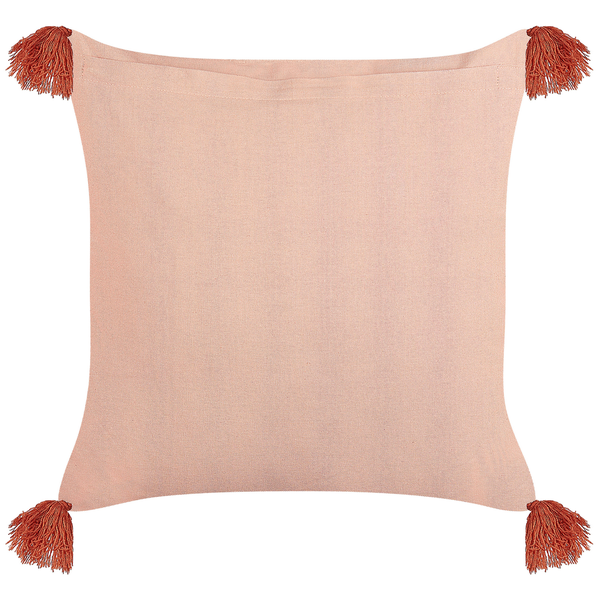 Dekokissen RUMHORA Samtstoff 45 x 45 cm Rosa Blumenmuster