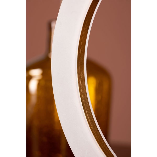 Brive Beleuchtung Tischlampe 30x6x30cm Nussbaumfarben. 6 X 30 X 30 cm