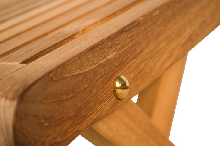 Teak Fußhocker 50 x 42 cm verstellbar premium wetterfest