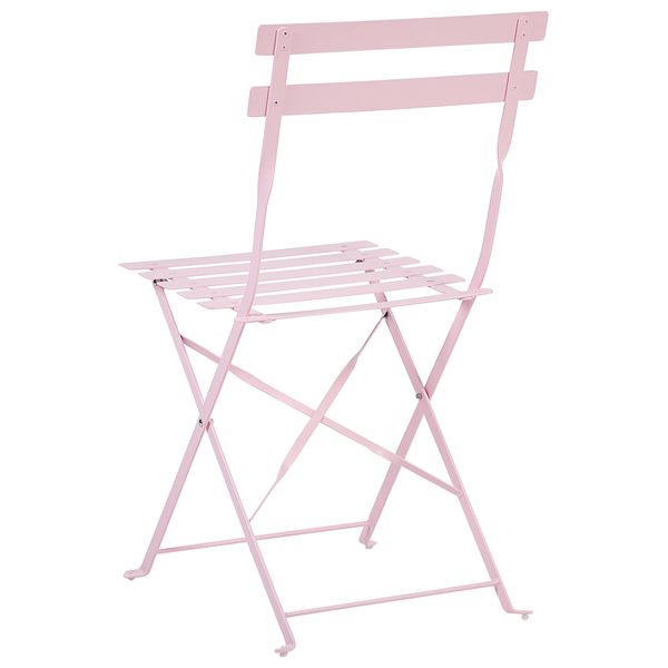 Bistro Set klappbar FIORI Metall Pastellrosa