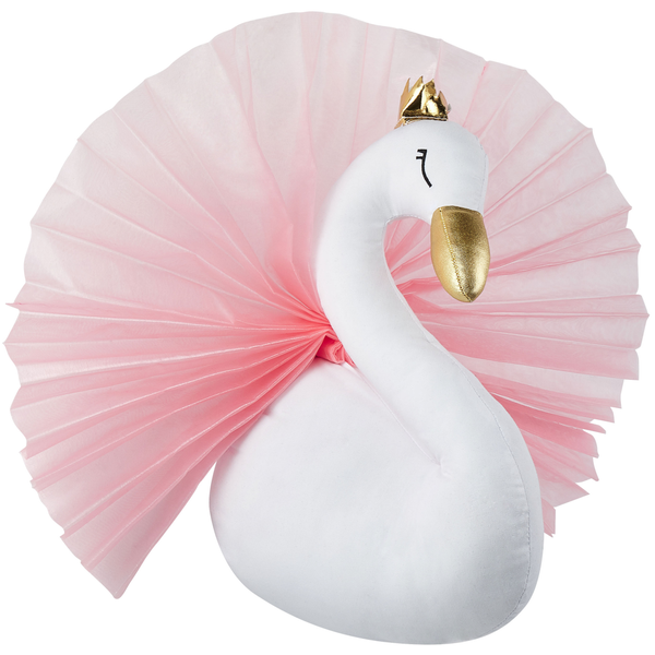 Wanddekoration für Kinder Schwan ODETTA Baumwolle 32 cm Weiß