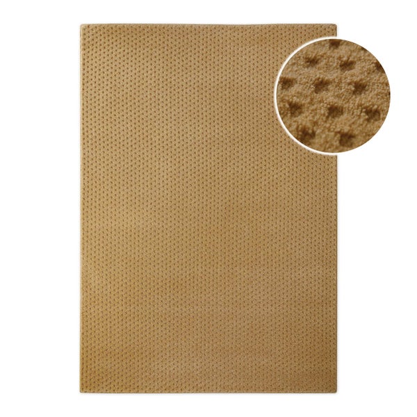 Kurzflor-Teppich mit abstraktem Muster im Vintage-Stil, Türkis
