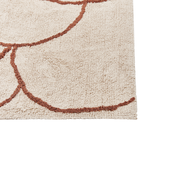 Teppich AVDAN Beige 200 x 200 cm Baumwolle