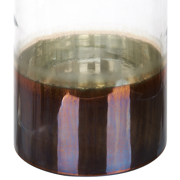 Detailansicht einer Glasvase mit Farbverlauf