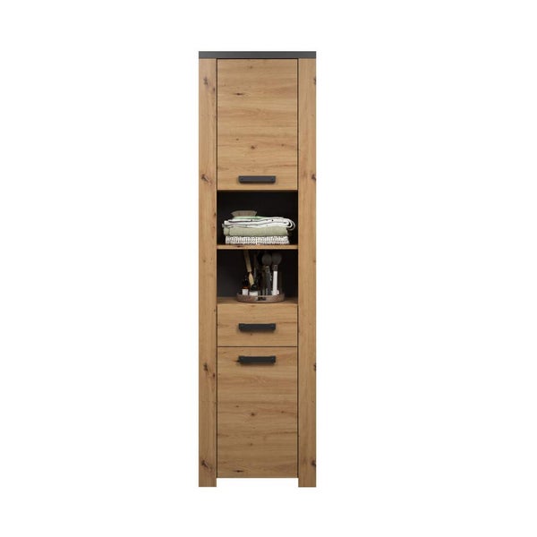 Follow Hochschrank Bad Eiche dekor. 53 X 35 X 196 cm
