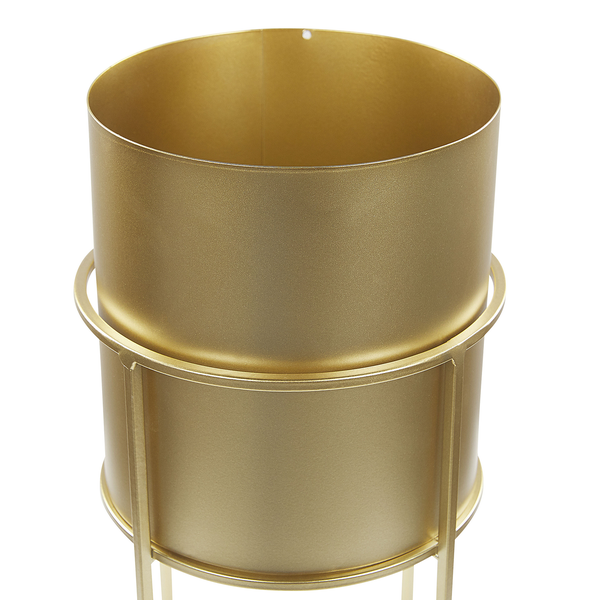 Blumentopf mit Beinen MILEA Metall 16 cm Gold