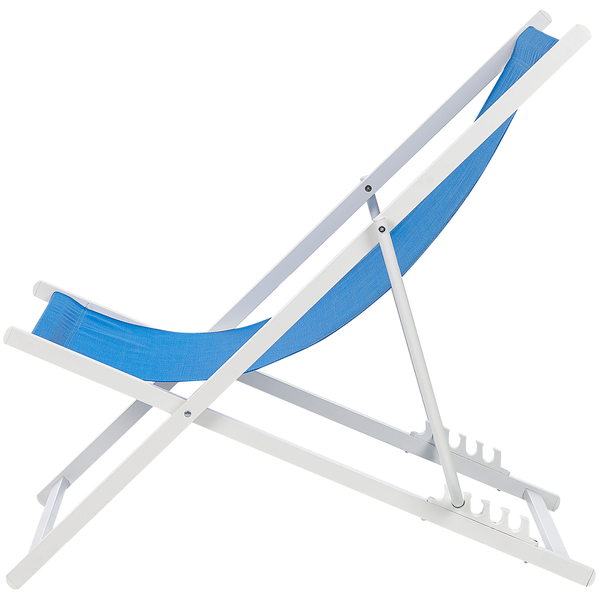 Klappbarer Liegestuhl LOCRI II Metall Blau