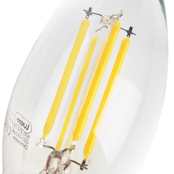 Nahaufnahme einer LED-Filamentlampe