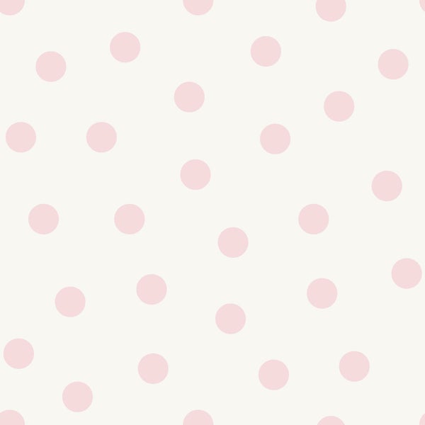 Origin Wallcoverings Tapete Punkte Weiß und Rosa - 53 cm x 10.05 m - 347701
