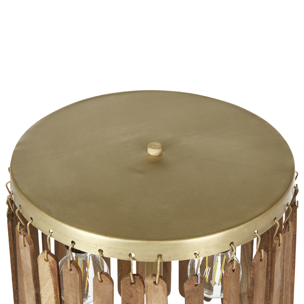 Tischlampe KAVERI Mango Holz Braun