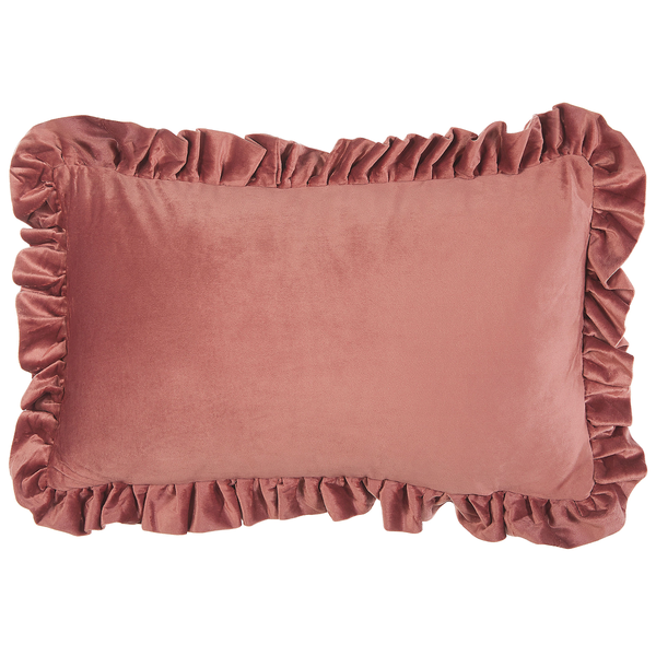 Dekokissen 2er Set KALANCHOE Samtstoff 30 x 50 cm Rosa Ohne Muster