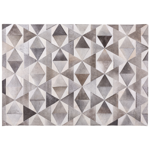 Teppich ALAKA Grau 160 x 230 cm Echtleder