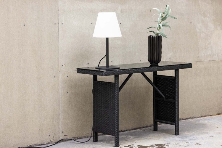 Padova Gartentisch Beistelltisch 40x120cm schwarz. 40 X 120 X 74 cm