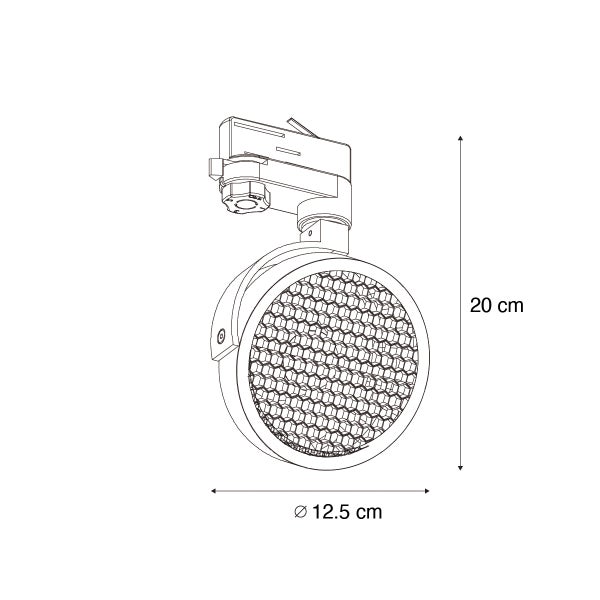 Moderner 3-Phasen-Schienenstrahler Gold - Master 111 Honey