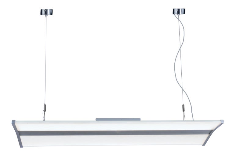 Rechteckige Hängelampe mit Metallaufhängung