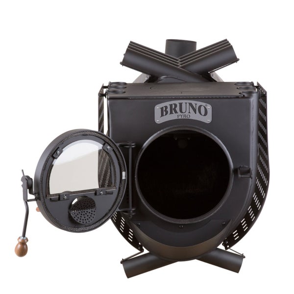 Bruno Pyro Holzofen mit offener Tür