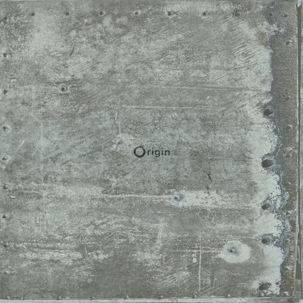 Origin Wallcoverings Tapete große verwitterte rostige Metallplatten Lagunengrün - 53 cm x 10.05 m - 337228