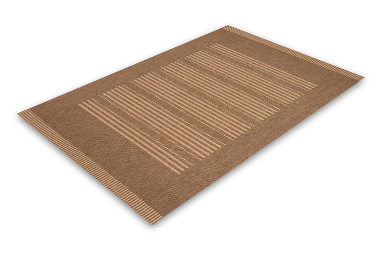 Kurzflor Teppich Fleur Kaffee Modern, Klassisch 60 x 110 cm