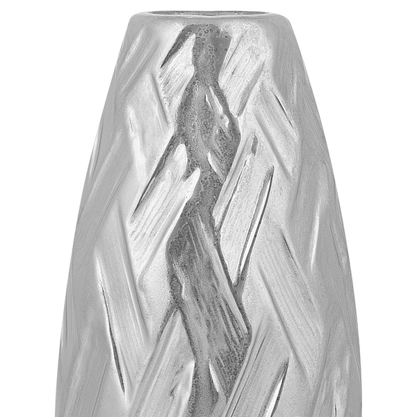 Dekovase ARPAD Steinzeug 33 cm Silber