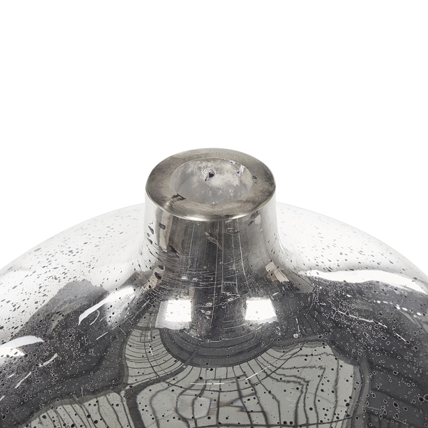 Blumenvase KACHORI Glas 40 cm Silber