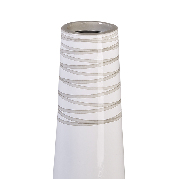 Dekovase TARRAGONA Keramik 57 cm Weiß
