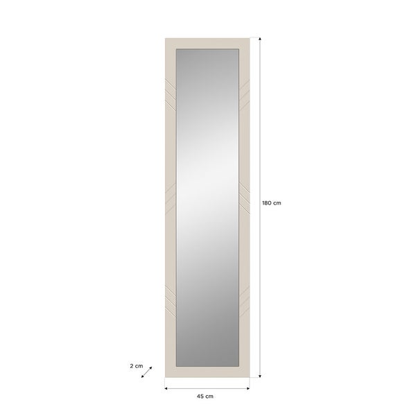 Notes Spiegel matt beige, Spiegel. 45 X 2 X 180 cm