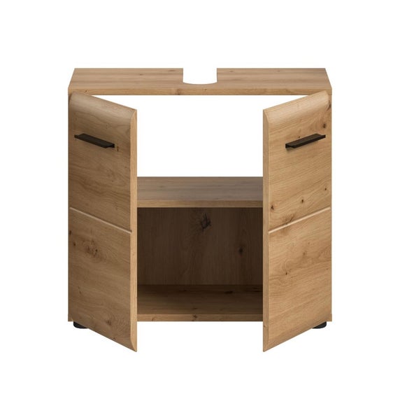 Waschbeckenunterschrank mit zwei Türen und Regalböden
