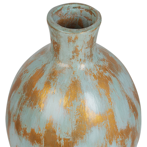 Dekovase DIKAJA Keramik 45 cm Blau