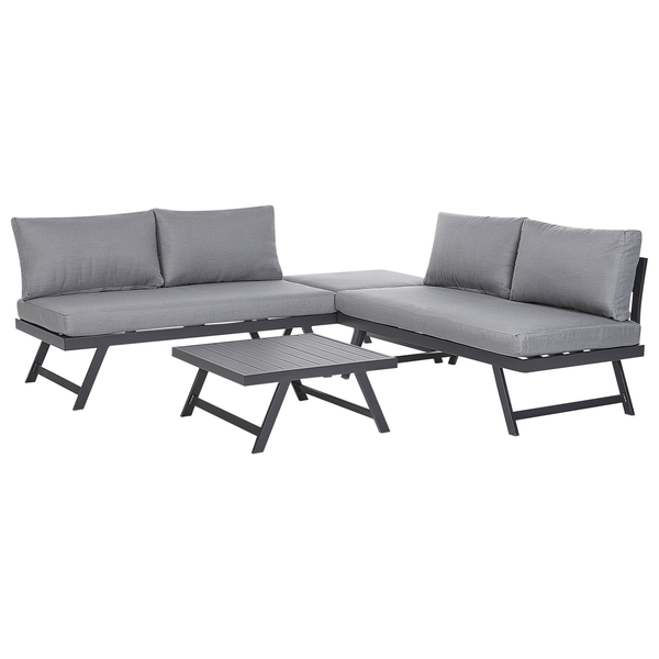 Gartenmöbel-Set mit Couch, Sitzelement und Tisch