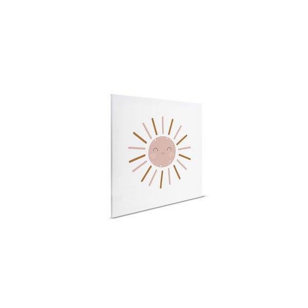 Illustration einer lächelnden Sonne auf Leinwand