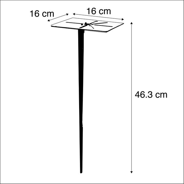 Außenleuchte 30 cm grau mit Erdungsstift und Kabelmuffe - Dänemark