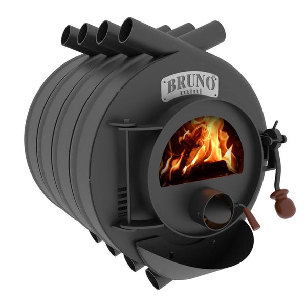 Bruno Mini Holzofen mit Flammen