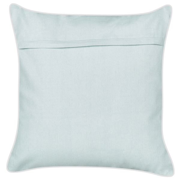 Dekokissen CERAMIUM Samtstoff 45 x 45 cm Hellblau Blumenmuster