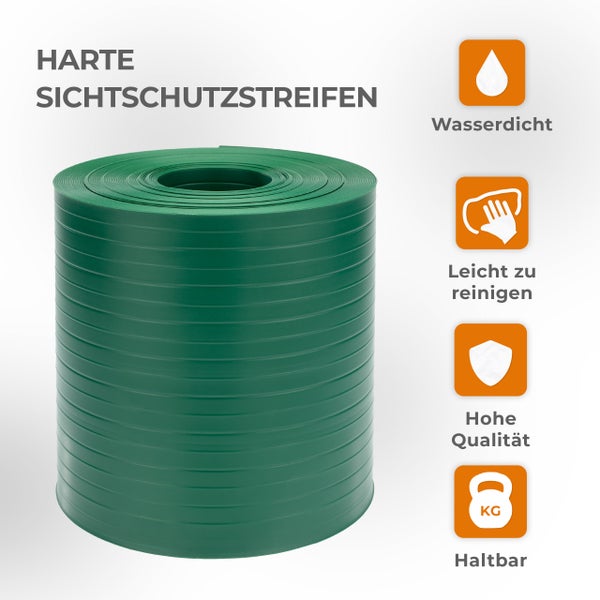 Rolle mit harten Sichtschutzstreifen