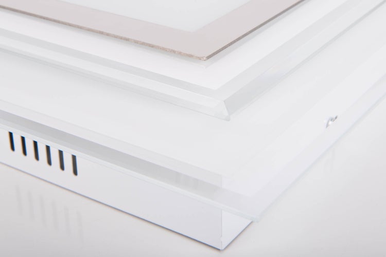 Quadratische LED Deckenleuchte aus Glas