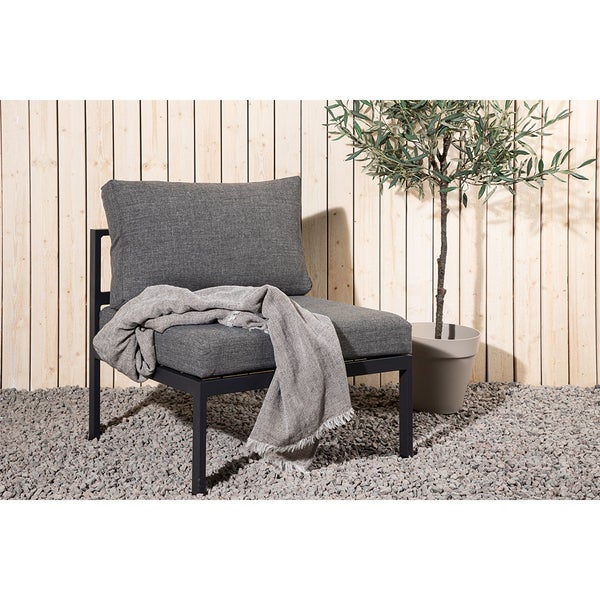 Copacabana Gartensofa Mittelsegment schwarz. 70 X 74 X 65 cm