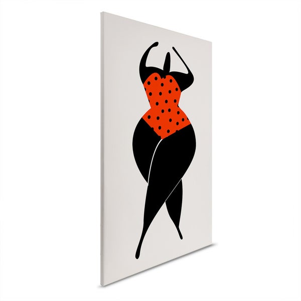 Leinwandbild mit der Darstellung einer Frau im Badeanzug