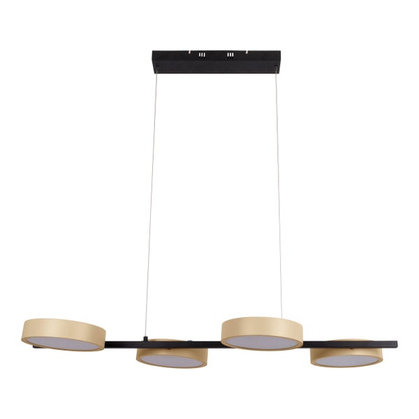 Hängeleuchte mit vier Lampenschirmen