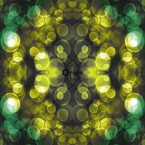 Origin Wallcoverings Tapete Kaleidoskopmuster Gelb und Grün - 53 cm x 10.05 m - 337201