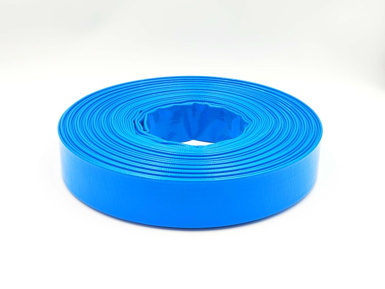 1 1/4 Zoll | 32 mm - 30 Meter - PVC Flachschlauch - Bauschlauch - Industrieschlauch - blau