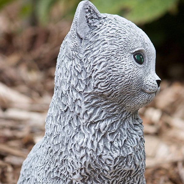 Dekorative Katzenfigur für den Garten aus Stein