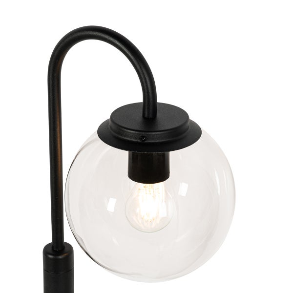 Moderne Laterne schwarz mit Klarglas 100 cm IP44 - Sfera