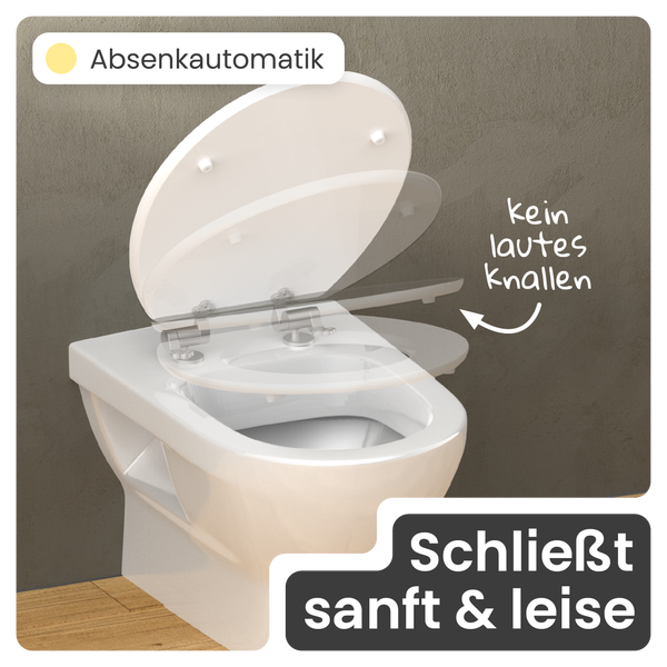 Weisses Wand-Tiefspül-WC mit Absenkautomatik