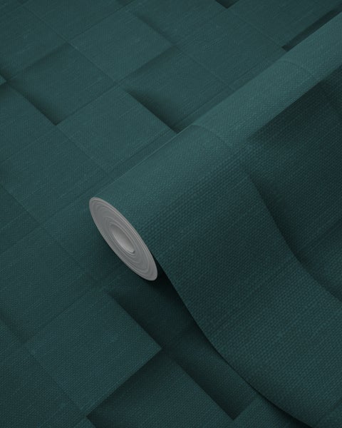Origin Wallcoverings Tapete 3D-Würfel Petrolblau - 50 x 900 cm - 347901