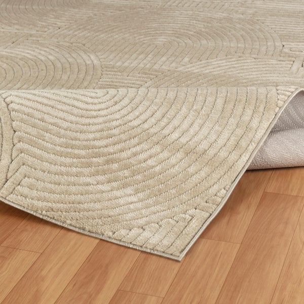 Moderner Skandinavischer Teppich für Innen-/Außenbereich Beige 160x220 cm REYKO