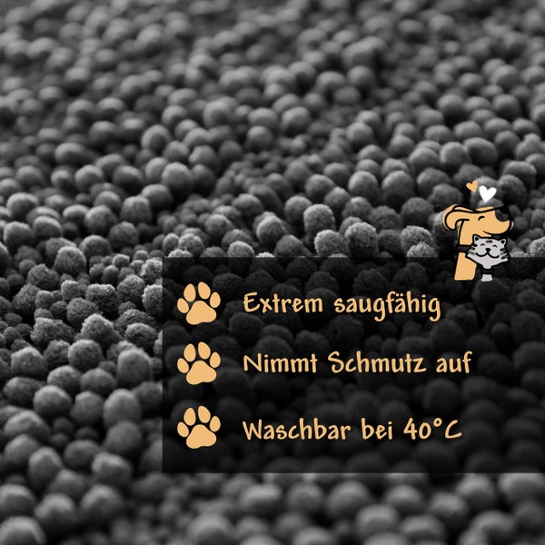Badteppich mit dickem Flor geeignet für Fußbodenheizung