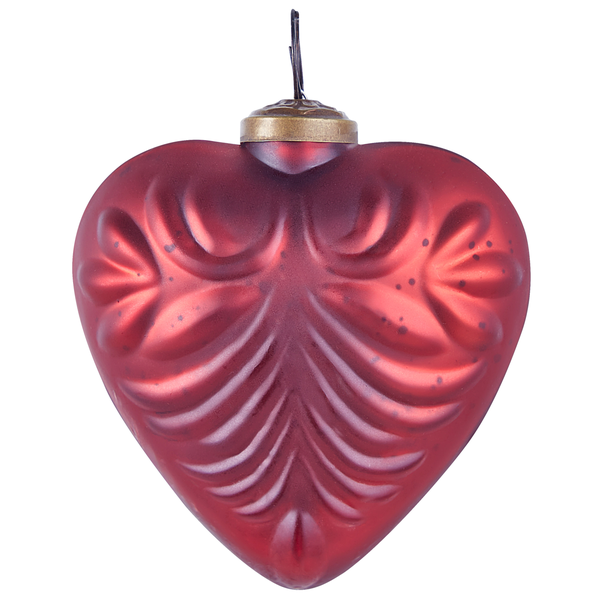 Weihnachtskugel 4er Set FERIABLE Glas Rot